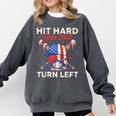 Hit Hard Run Fast Turn Left Baseball Cream Drip Crossed Bats Comfort Colors Sweatshirt Pepper Hit Hard Run Fast Turn Left Baseball Cream Drip Crossed Bats Comfort Colors Sweatshirt Pepper