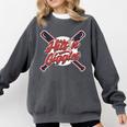 Hits 'n Giggles Baseball Player Women Baseball Mom Mother Comfort Colors Sweatshirt Pepper Hits 'n Giggles Baseball Player Women Baseball Mom Mother Comfort Colors Sweatshirt Pepper