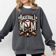 Home Run Baseball Mom Comfort Colors Sweatshirt Pepper
