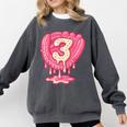 Ice Cream Baseball Glove 3rd Birthday Edition Comfort Colors Sweatshirt Pepper