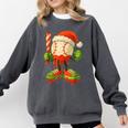 Ice Cream Drip Baseball Christmas Baseball Drip Candy Cane Comfort Colors Sweatshirt Pepper