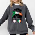 Ireland Baseball Mom Messy Bun Irish Baseball Girl Comfort Colors Sweatshirt Pepper Ireland Baseball Mom Messy Bun Irish Baseball Girl Comfort Colors Sweatshirt Pepper