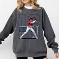 Jarren Duran Boston MLB Baseball Players MLBJDU202M Comfort Colors Sweatshirt Pepper Jarren Duran Boston MLB Baseball Players MLBJDU202M Comfort Colors Sweatshirt Pepper
