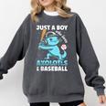 Just A Boy Who Loves Axolotls & Baseball Comfort Colors Sweatshirt Pepper Just A Boy Who Loves Axolotls & Baseball Comfort Colors Sweatshirt Pepper