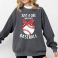 Just A Girl Who Loves Baseball Cute Retro Baseball Lover Comfort Colors Sweatshirt Pepper Just A Girl Who Loves Baseball Cute Retro Baseball Lover Comfort Colors Sweatshirt Pepper