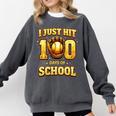 I Just Hit 100 Days Of School Baseball Boys Kids 100th Day Comfort Colors Sweatshirt Pepper I Just Hit 100 Days Of School Baseball Boys Kids 100th Day Comfort Colors Sweatshirt Pepper