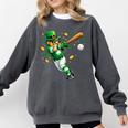 Leprechaun Play Baseball St Patrick's Day Men Kid Boys Comfort Colors Sweatshirt Pepper Leprechaun Play Baseball St Patrick's Day Men Kid Boys Comfort Colors Sweatshirt Pepper