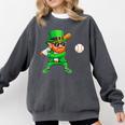 Leprechaun Playing Baseball St Patricks Day Sport Boys Comfort Colors Sweatshirt Pepper Leprechaun Playing Baseball St Patricks Day Sport Boys Comfort Colors Sweatshirt Pepper