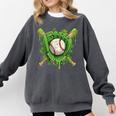 Lucky Shamrock Baseball Gloves Drip St Patrick's Day Boys Comfort Colors Sweatshirt Pepper Lucky Shamrock Baseball Gloves Drip St Patrick's Day Boys Comfort Colors Sweatshirt Pepper