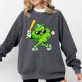 Lucky Shamrock Playing Baseball St Patrick's Kids Boys Comfort Colors Sweatshirt Pepper Lucky Shamrock Playing Baseball St Patrick's Kids Boys Comfort Colors Sweatshirt Pepper