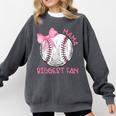 Mama Biggest Fan Coquette Bow Baseball Mom Fan Mother's Day Comfort Colors Sweatshirt Pepper Mama Biggest Fan Coquette Bow Baseball Mom Fan Mother's Day Comfort Colors Sweatshirt Pepper