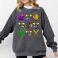 Mardi Gras Baseball Coquette Bow Fat Tuesday Parade Girls Comfort Colors Sweatshirt Pepper Mardi Gras Baseball Coquette Bow Fat Tuesday Parade Girls Comfort Colors Sweatshirt Pepper