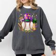 Mardi Gras Baseball Jester Hat Fleur De Lis Boys Girls Kids Comfort Colors Sweatshirt Pepper Mardi Gras Baseball Jester Hat Fleur De Lis Boys Girls Kids Comfort Colors Sweatshirt Pepper