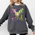 Mardi Gras Ice Cream Drip Baseball Sports For Men Women Kids Comfort Colors Sweatshirt Pepper