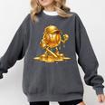 Melting Baseball Mascot Slugger Bat Cap Cartoon Comfort Colors Sweatshirt Pepper Melting Baseball Mascot Slugger Bat Cap Cartoon Comfort Colors Sweatshirt Pepper