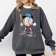 Melting Slime Sprinkle Baseball Mascot With Bat Comfort Colors Sweatshirt Pepper Melting Slime Sprinkle Baseball Mascot With Bat Comfort Colors Sweatshirt Pepper