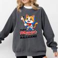 Take Meowt To The Ball Game Tee Slugger Cat Baseball Comfort Colors Sweatshirt Pepper