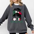 Mexico Baseball Mom Messy Bun Comfort Colors Sweatshirt Pepper Mexico Baseball Mom Messy Bun Comfort Colors Sweatshirt Pepper