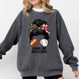 Mom Of Ballers Messy Bun Football Mom Baseball Mom Of Both Premium Tri-Blend Comfort Colors Sweatshirt Pepper Mom Of Ballers Messy Bun Football Mom Baseball Mom Of Both Premium Tri-Blend Comfort Colors Sweatshirt Pepper