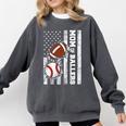 Mom Of Ballers USA Flag Football Baseball Mom Comfort Colors Sweatshirt Pepper Mom Of Ballers USA Flag Football Baseball Mom Comfort Colors Sweatshirt Pepper