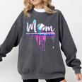 Mom Baseball Ice Cream Drip Birthday Boy Family Comfort Colors Sweatshirt Pepper