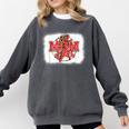 Mom Of Both Baseball Mom Mommy Comfort Colors Sweatshirt Pepper