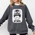 Mom Of Both Volleyball And Baseball Mom For Women Messy Bun Comfort Colors Sweatshirt Pepper Mom Of Both Volleyball And Baseball Mom For Women Messy Bun Comfort Colors Sweatshirt Pepper