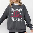 Mommy Baseball Mom Comfort Colors Sweatshirt Pepper