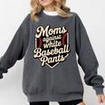 Moms Against Baseball Pants Baseball Mom Premium Tri-Blend Comfort Colors Sweatshirt Pepper
