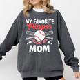 Mother's Day Baseball Mom Comfort Colors Sweatshirt Pepper