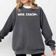 Mrs Coach Football Basketball Baseball Coach Wife Comfort Colors Sweatshirt Pepper