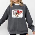 Peace Love Baseball Mom Mommy Comfort Colors Sweatshirt Pepper