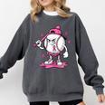 Pink Ribbon Baseball Breast Cancer Awareness Comfort Colors Sweatshirt Pepper Pink Ribbon Baseball Breast Cancer Awareness Comfort Colors Sweatshirt Pepper