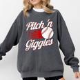 Pitch 'n Giggles Baseball Player Women Baseball Mom Comfort Colors Sweatshirt Pepper Pitch 'n Giggles Baseball Player Women Baseball Mom Comfort Colors Sweatshirt Pepper