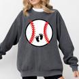 Pregnant Baseball Mom Pregnancy Announcement Baby Feet Belly Comfort Colors Sweatshirt Pepper Pregnant Baseball Mom Pregnancy Announcement Baby Feet Belly Comfort Colors Sweatshirt Pepper