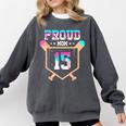 Proud Mom Baseball Player Number 15 Ice Cream Drip Comfort Colors Sweatshirt Pepper Proud Mom Baseball Player Number 15 Ice Cream Drip Comfort Colors Sweatshirt Pepper