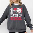 Retro 100 Days Of School Baseball Teacher Student 100 Days Comfort Colors Sweatshirt Pepper