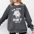 Rub Some Dirt On It Cute Girls Retro Baseball Mom Softball Comfort Colors Sweatshirt Pepper