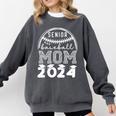 Senior Baseball MOM 2024 Graduation Caps Comfort Colors Sweatshirt Pepper