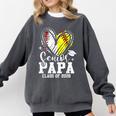 Senior Papa Class Of 2026 Baseball Softball Graduation Heart Comfort Colors Sweatshirt Pepper