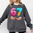 Six Seven 6-7 Baseball Ice Cream Drip 67 Meme Hands Comfort Colors Sweatshirt Pepper Six Seven 6-7 Baseball Ice Cream Drip 67 Meme Hands Comfort Colors Sweatshirt Pepper