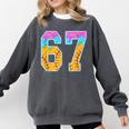 Six Seven Baseball Drip Comfort Colors Sweatshirt Pepper Six Seven Baseball Drip Comfort Colors Sweatshirt Pepper