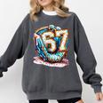 Six Seven Baseball Lifestyle 67 Meme Gen Alpha Slang Premium Tri-Blend Comfort Colors Sweatshirt Pepper