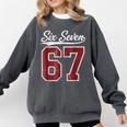 Six Seven Meme Boys Girls Kids 67 Baseball Jersey Comfort Colors Sweatshirt Pepper