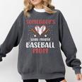 Somebody’s Loud Mouth Baseball Mom Comfort Colors Sweatshirt Pepper