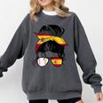 Spanish Baseball Mom Messy Bun Spain Baseball Girl Comfort Colors Sweatshirt Pepper Spanish Baseball Mom Messy Bun Spain Baseball Girl Comfort Colors Sweatshirt Pepper