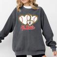 St Louis Leopard Heart Baseball Batter Boys Fan Comfort Colors Sweatshirt Pepper