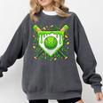 St Patrick Day Baseball Drip Ice Cream Boys Men Comfort Colors Sweatshirt Pepper St Patrick Day Baseball Drip Ice Cream Boys Men Comfort Colors Sweatshirt Pepper