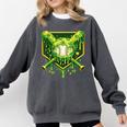St Patrick's Day Baseball Boys Ice Cream Drip Youth Kids Comfort Colors Sweatshirt Pepper