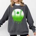 St Patricks Day Shamrock Baseball Irish Boys Kids Men Comfort Colors Sweatshirt Pepper